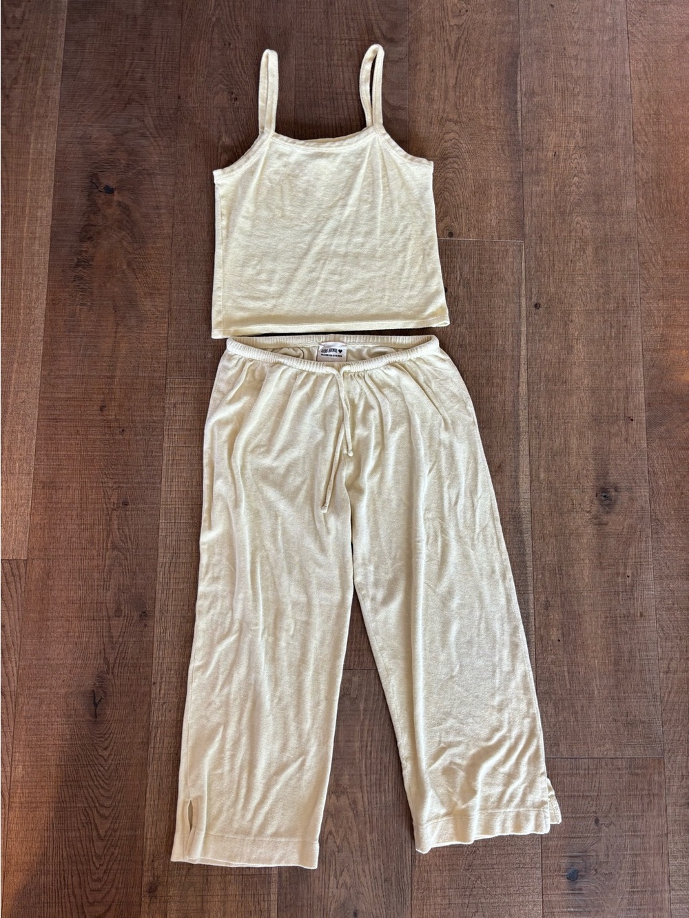 djerf avenue x frankie’s bikinis terry cloth towel set tank top pants - Picture 2 of 7